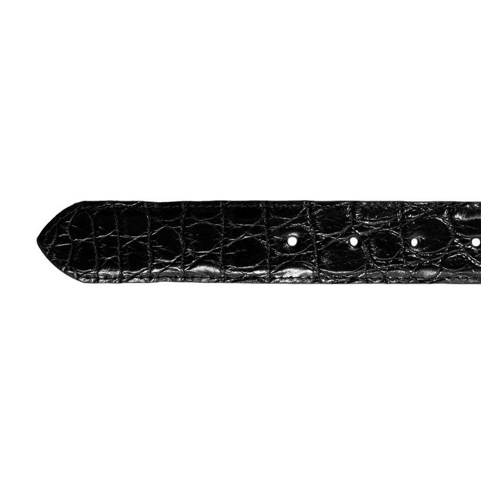 Chiccheria Brand Ledergürtel aus echtem Krokodilleder glänzend Handmade in Italy ZN11277