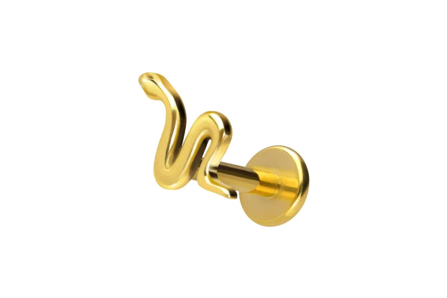 Piercing-Set Titan Labret mit Innengewinde SCHLANGE