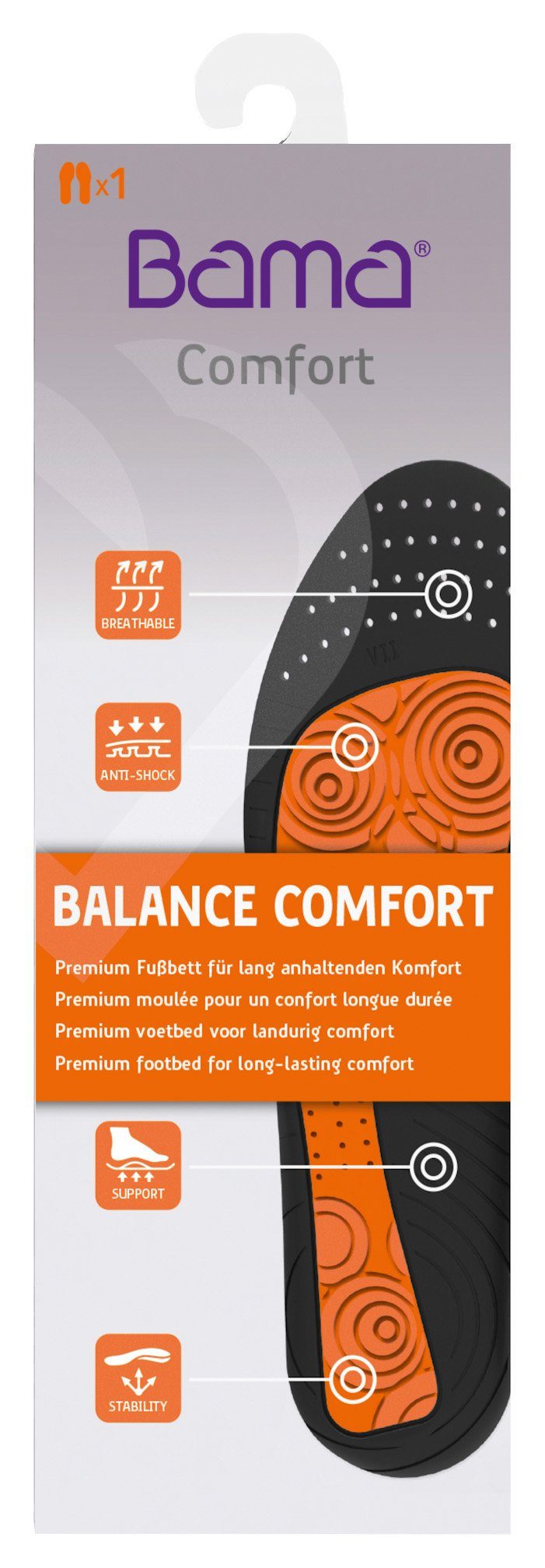 BAMA Group Fußbetteinlage Balance Comfort Fußbett - das Premium Komfort Fußbett