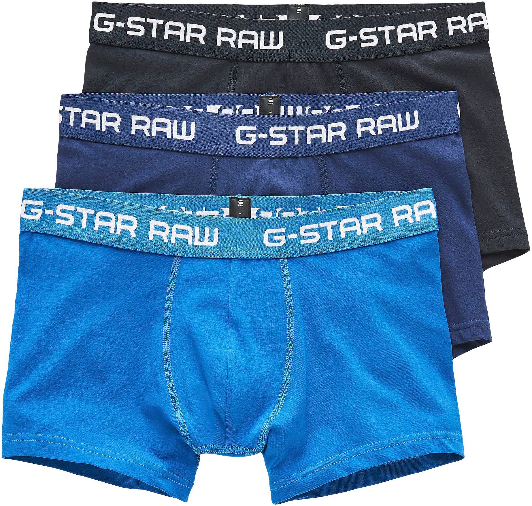 3er-Pack) Boxer blau, Classic 3 (Packung, pack clr trunk G-Star marine 3-St., RAW aquablau,