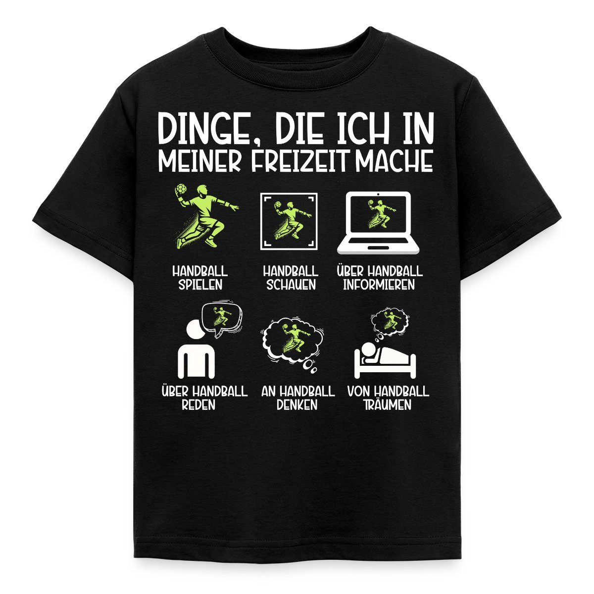 Spreadshirt T-Shirt Handball Liebhaber Freizeit Kinder T-Shirt (1-tlg)