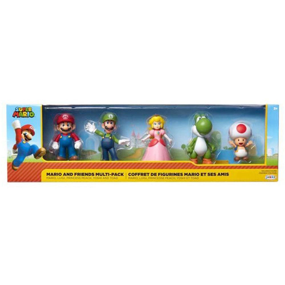Super Mario Spielfigur Nintendo Super Mario Figuren 5er Set Mario & Friends, 6,5 cm, (5-tlg)