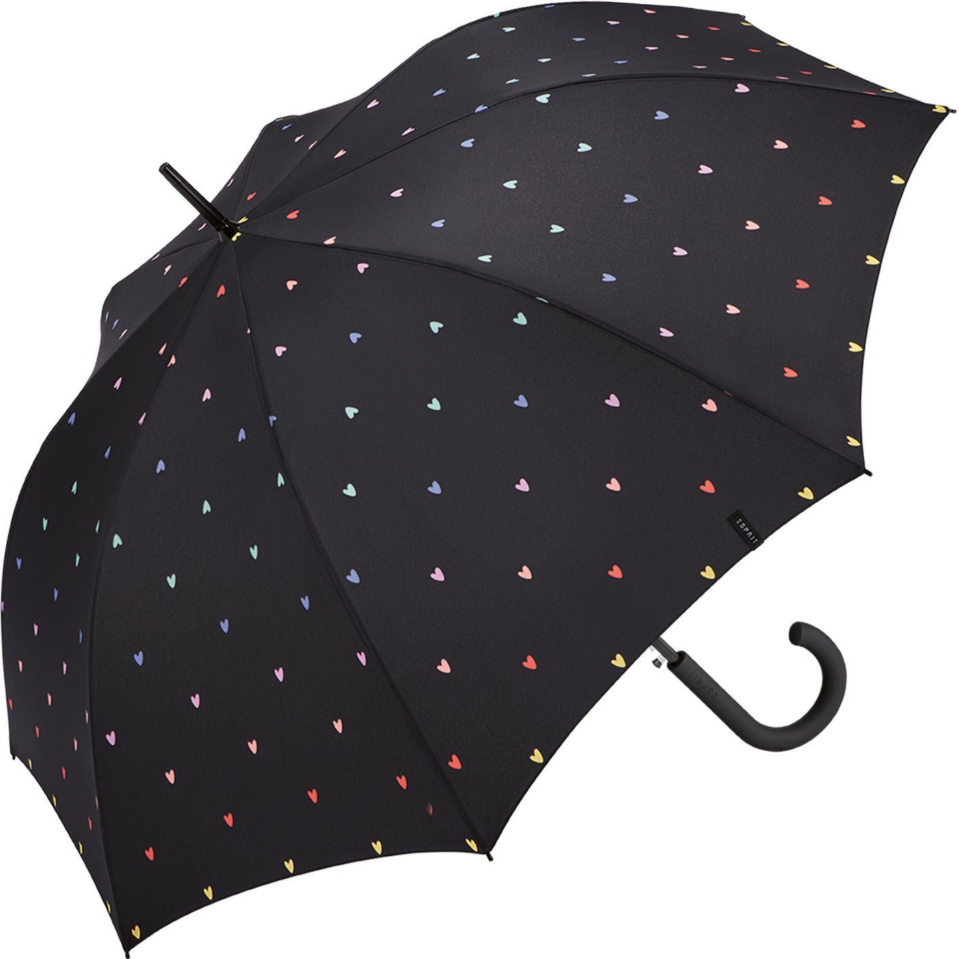 Esprit Langregenschirm Damen Regenschirm mit Automatik Sweatheart, groß und günstig online kaufen