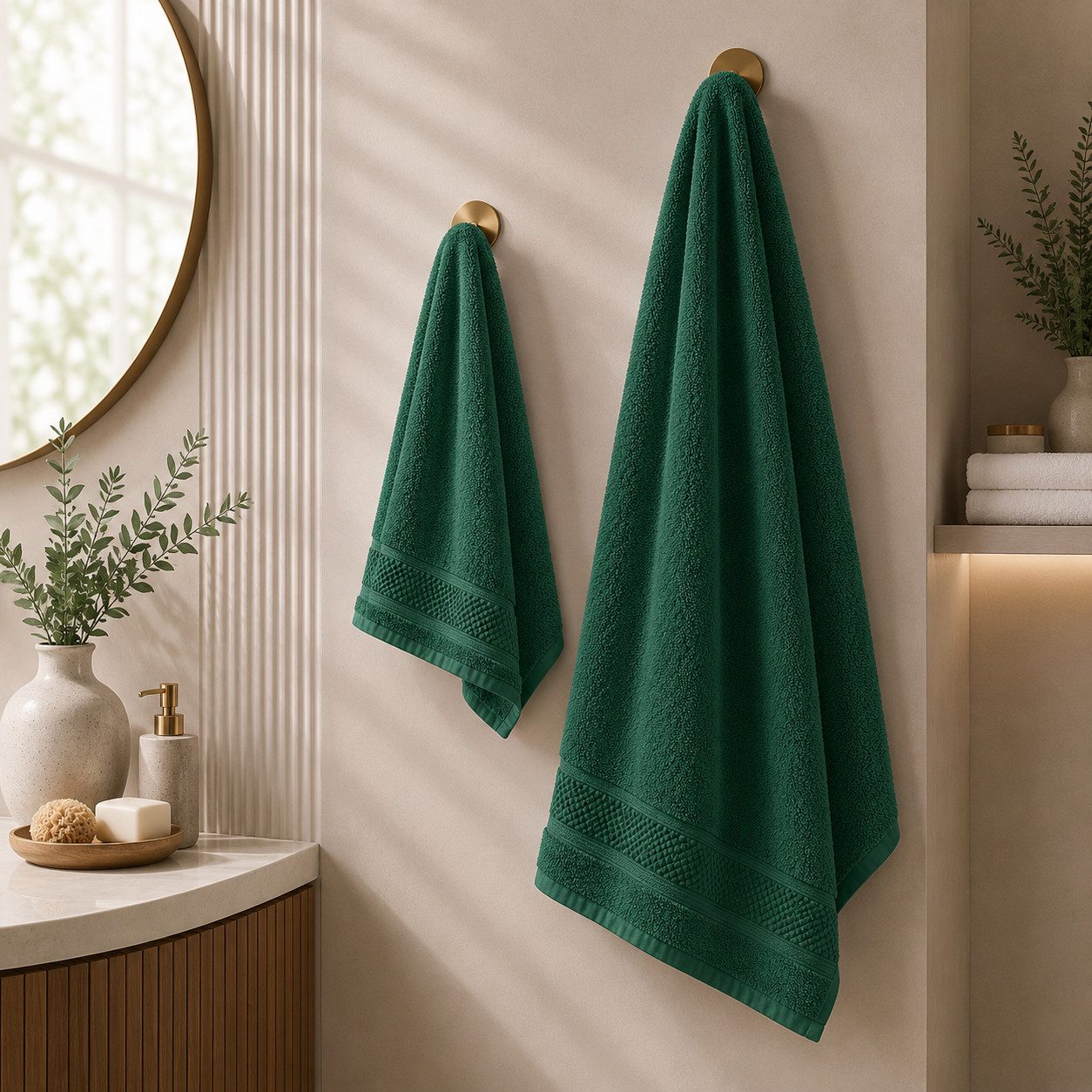 Komfortec Handtuch Set 8x Premium Handtuch Set - 50x100 cm, Frottee (8-St), 100% Baumwolle, mit Bordüre, Weich, Hotelqualität – Bild 4 von 5
