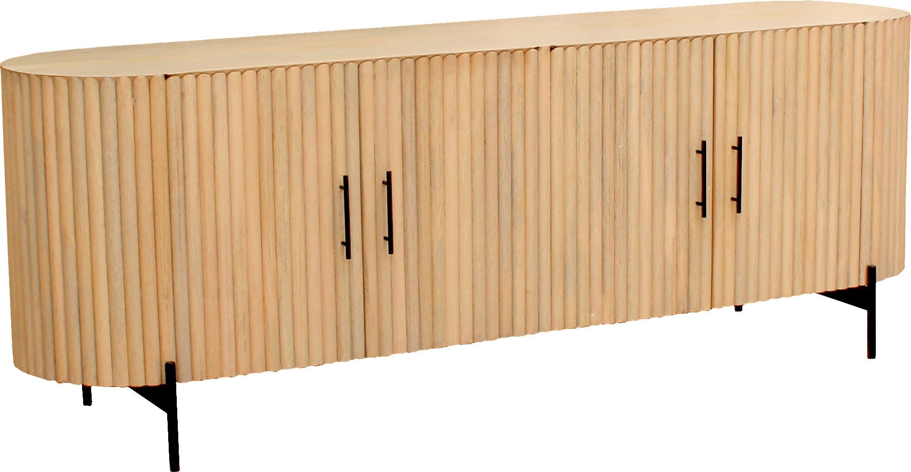 SIT Sideboard (1 St), Kommode, Lamellen-Design im Retro Stil, Breite 190 cm