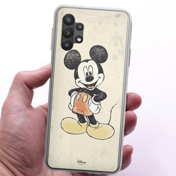 DeinDesign Handyhülle Offizielles Lizenzprodukt Mickey & Minnie Mouse Wasserfarbe, Samsung Galaxy A32 5G Silikon Hülle Bumper Case Handy Schutzhülle