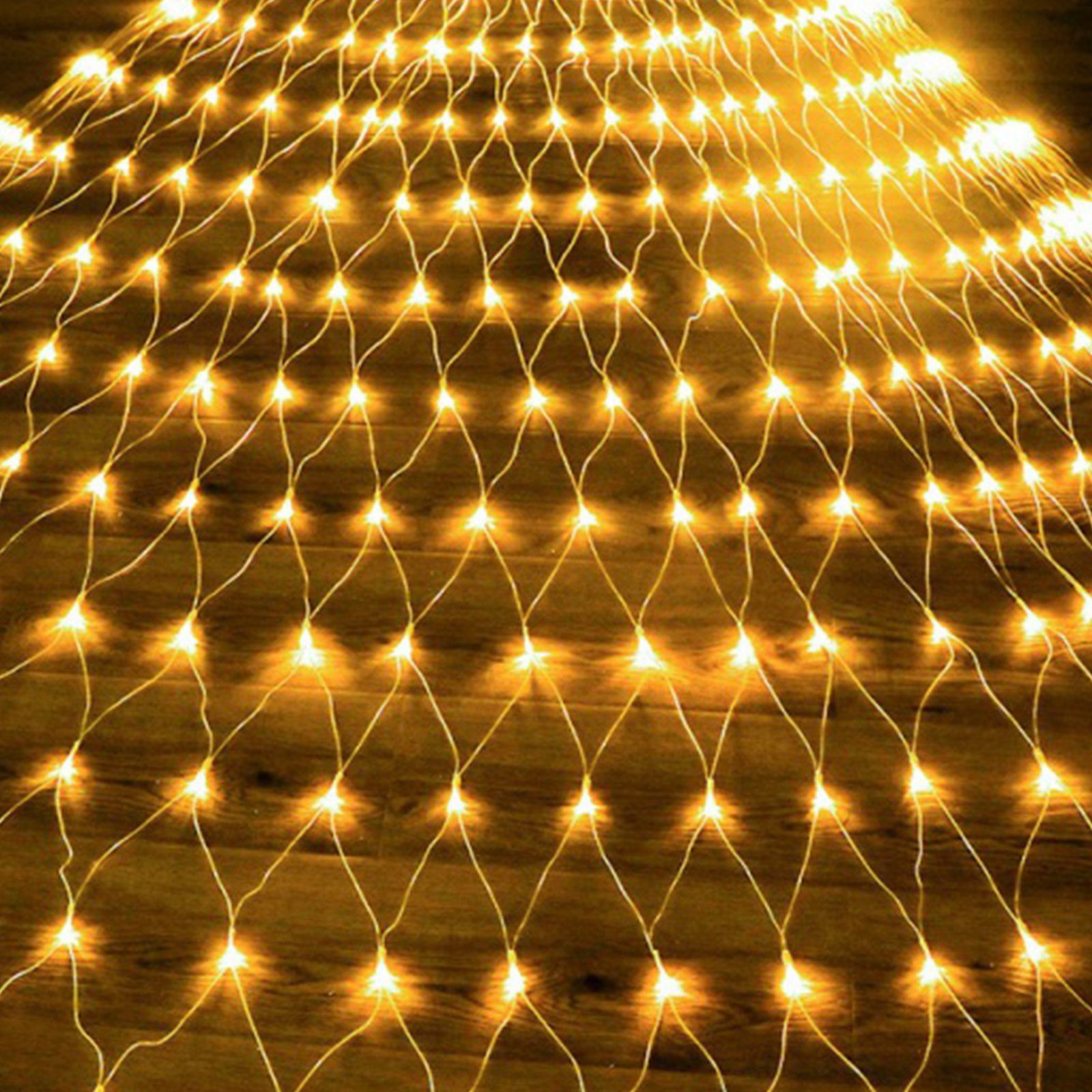 Clanmacy LED-Lichternetz LED Lichternetz Lichterkette Deko Lichtervorhang