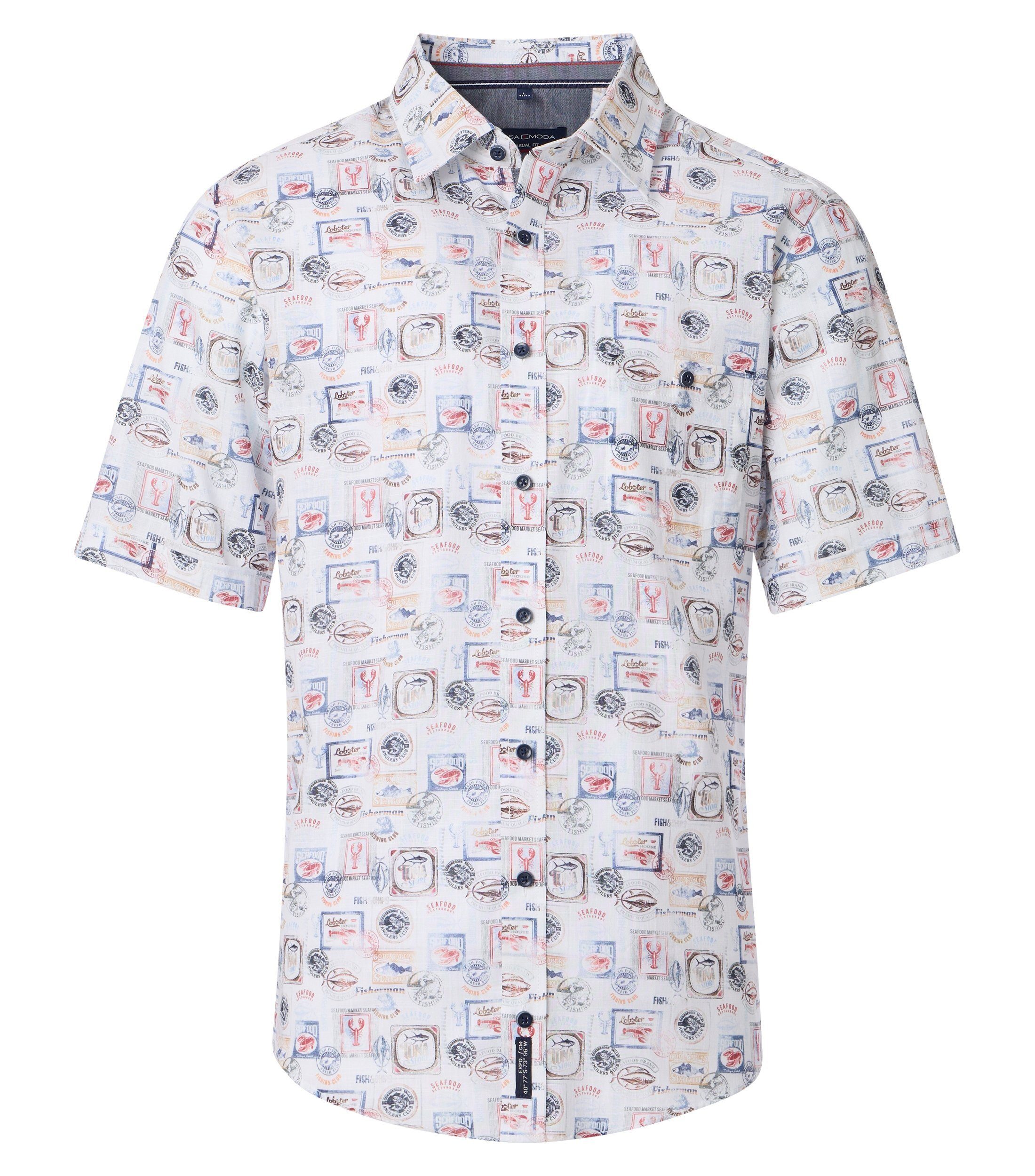 CASAMODA Kurzarmhemd CASAMODA Freizeithemd Kurzarm Print günstig online kaufen