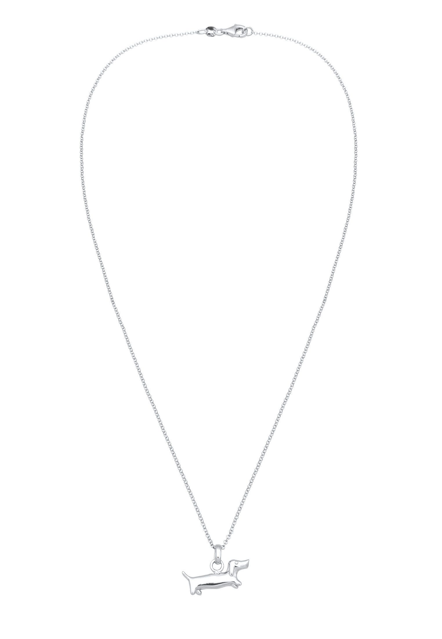 Elli Kette mit Anhänger Hund Dackel Anhänger 925 Sterling Silber