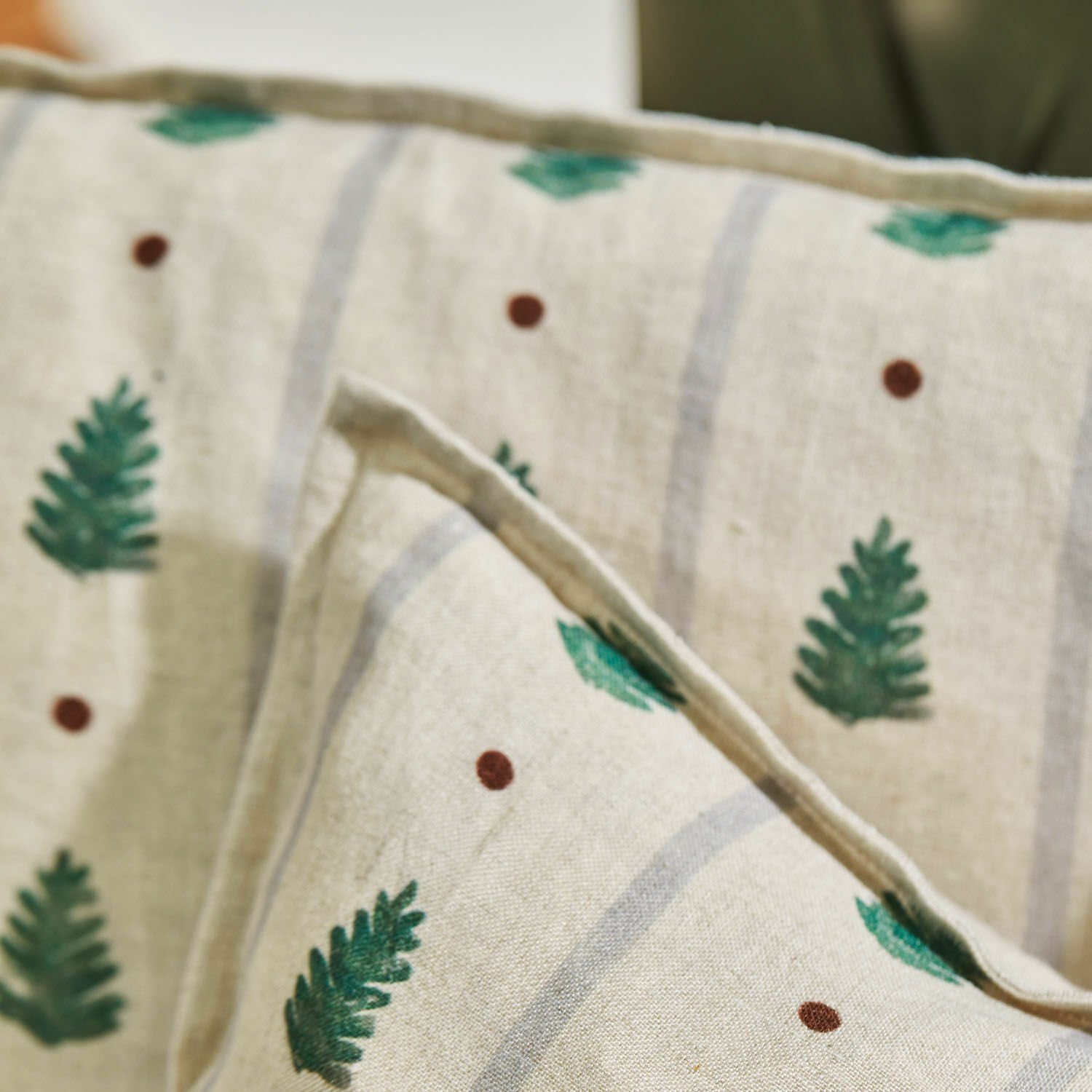 Mirabeau Kissenhülle Kissenhülle 2er Set Emily beige/grün