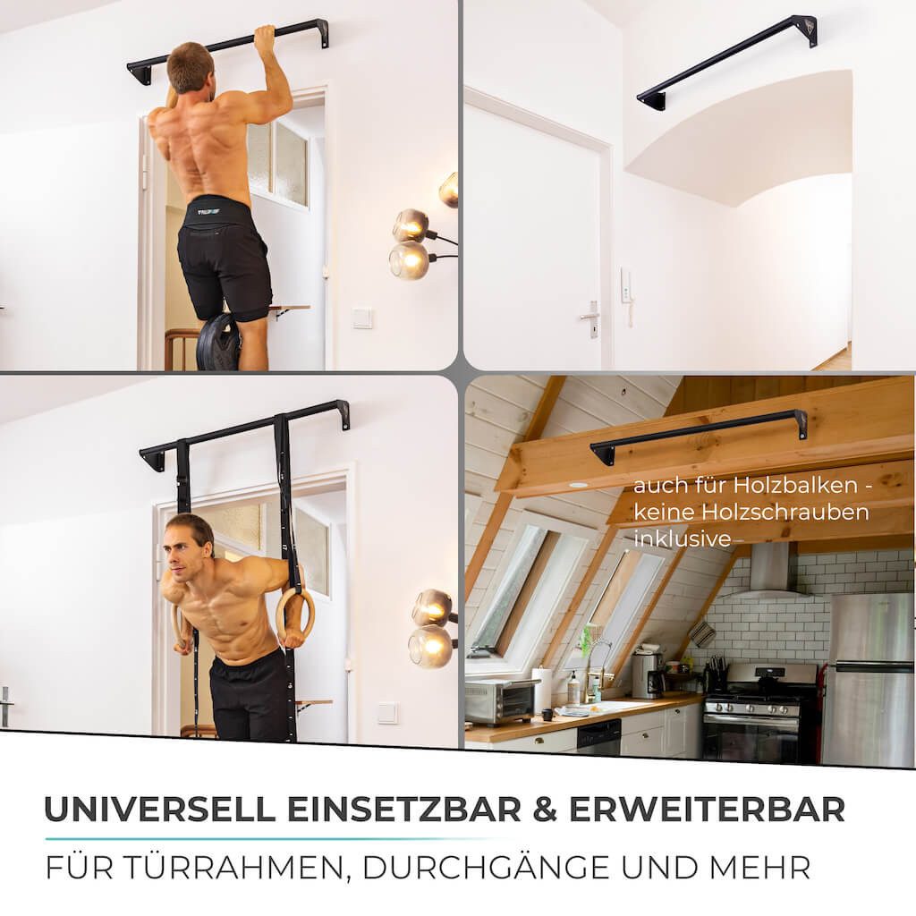 Pullup & Dip Klimmzugstange Klimmzugstange zur Wandmontage über dem Türrahmen (1-tlg)