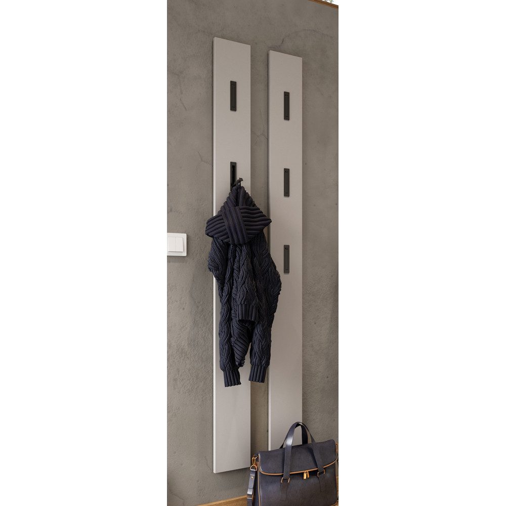 Lomadox Garderobenpaneel UTRERA-01, mit Klapphaken in Kaschmir, B/H/T: ca. 15/170/3 cm