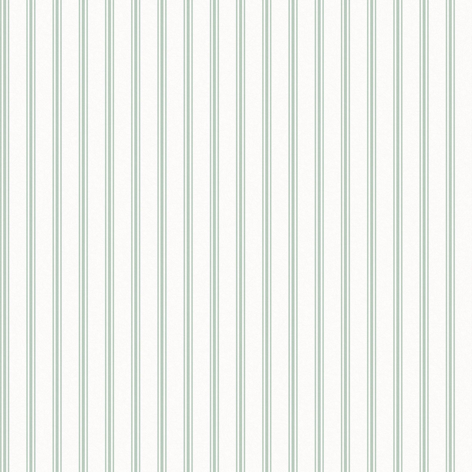 LAURA ASHLEY Vliestapete Farnworth Stripe Sage Green, texturiert, floral, (1 St), 10mx52cm