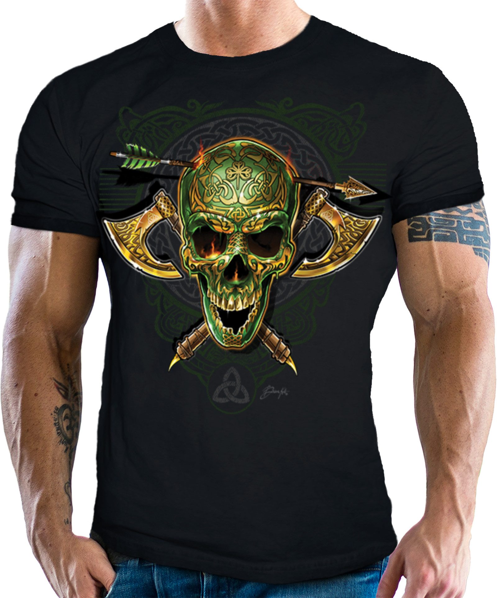 LOBO NEGRO® T-Shirt für Wikinger Nordic günstig online kaufen