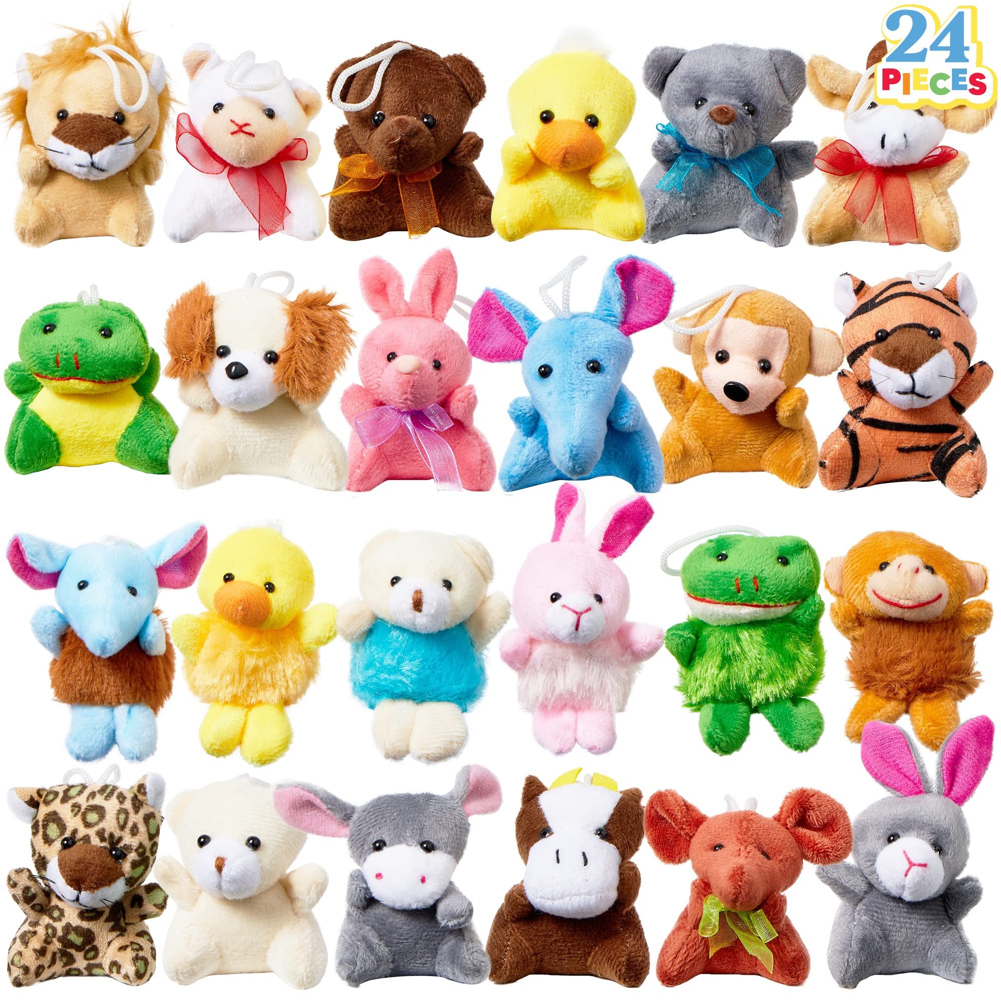 JOYIN Tierkuscheltier JOYIN 24er Set Mini Plüschtiere – 6-8cm, 24 verschiedene Designs, (24-tlg)