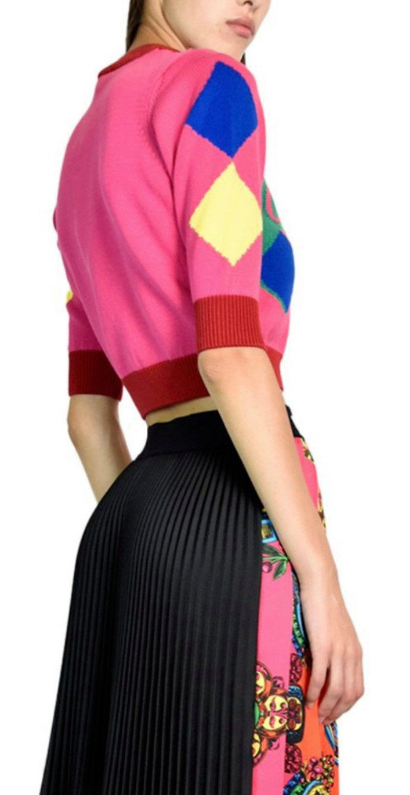 Versace Jeans Couture Strickpullover Crop Sweater günstig online kaufen