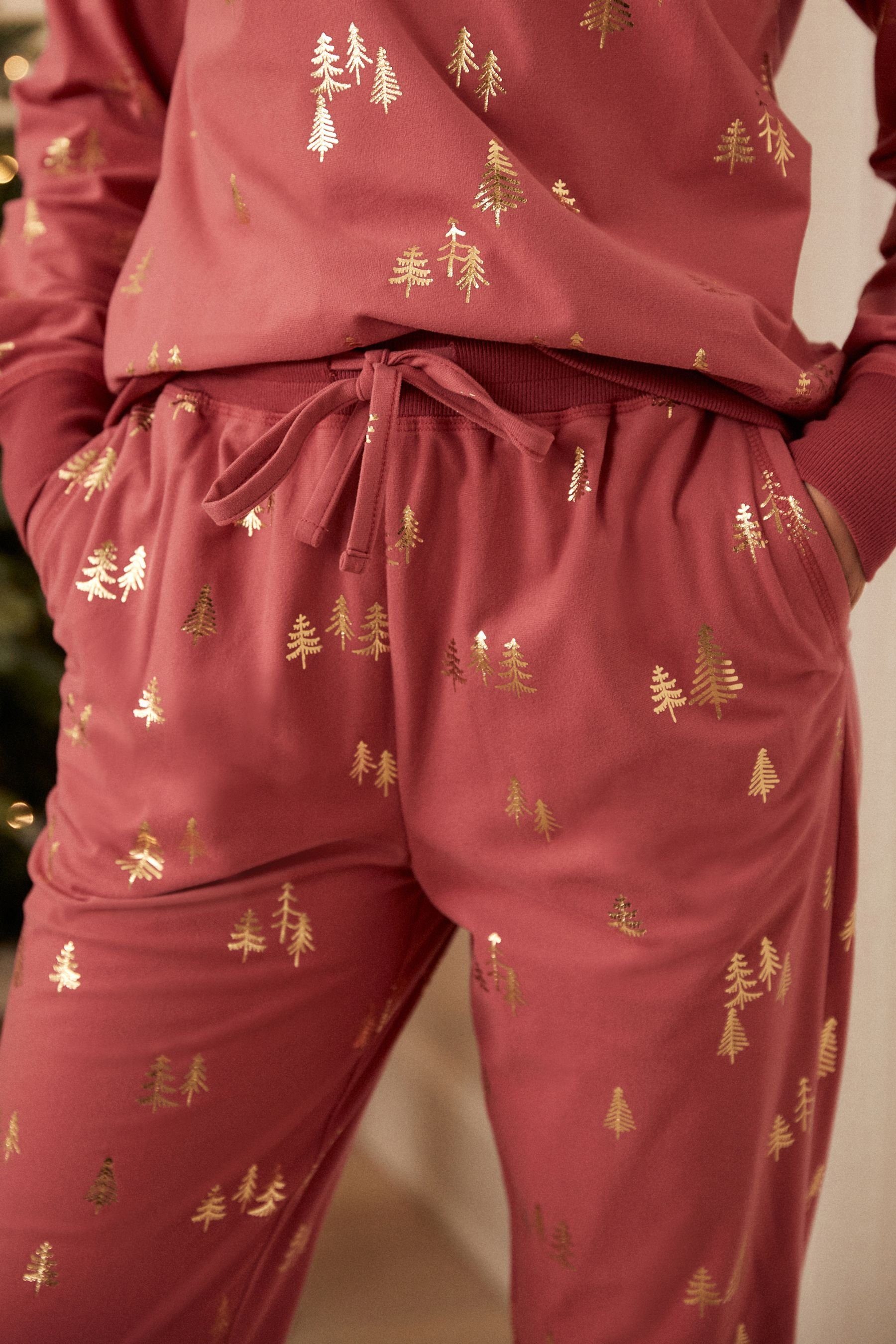 Next Pyjama Bequemer und (2 Pyjama tlg) Pink Coral superweicher Foil