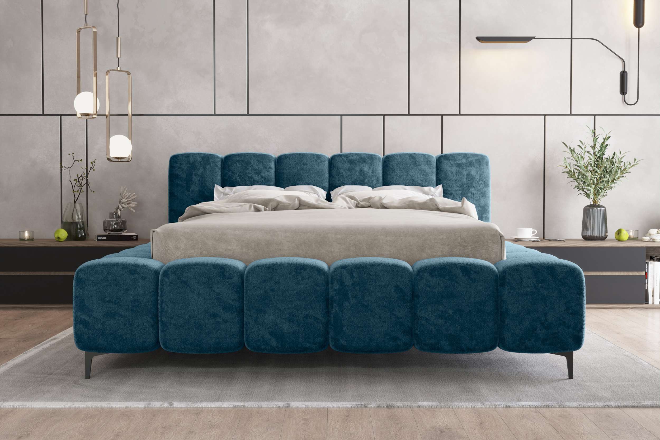 99rooms Polsterbett Cozy (Schlafzimmerbett, Bett), 140/160/180x200 cm, mit günstig online kaufen