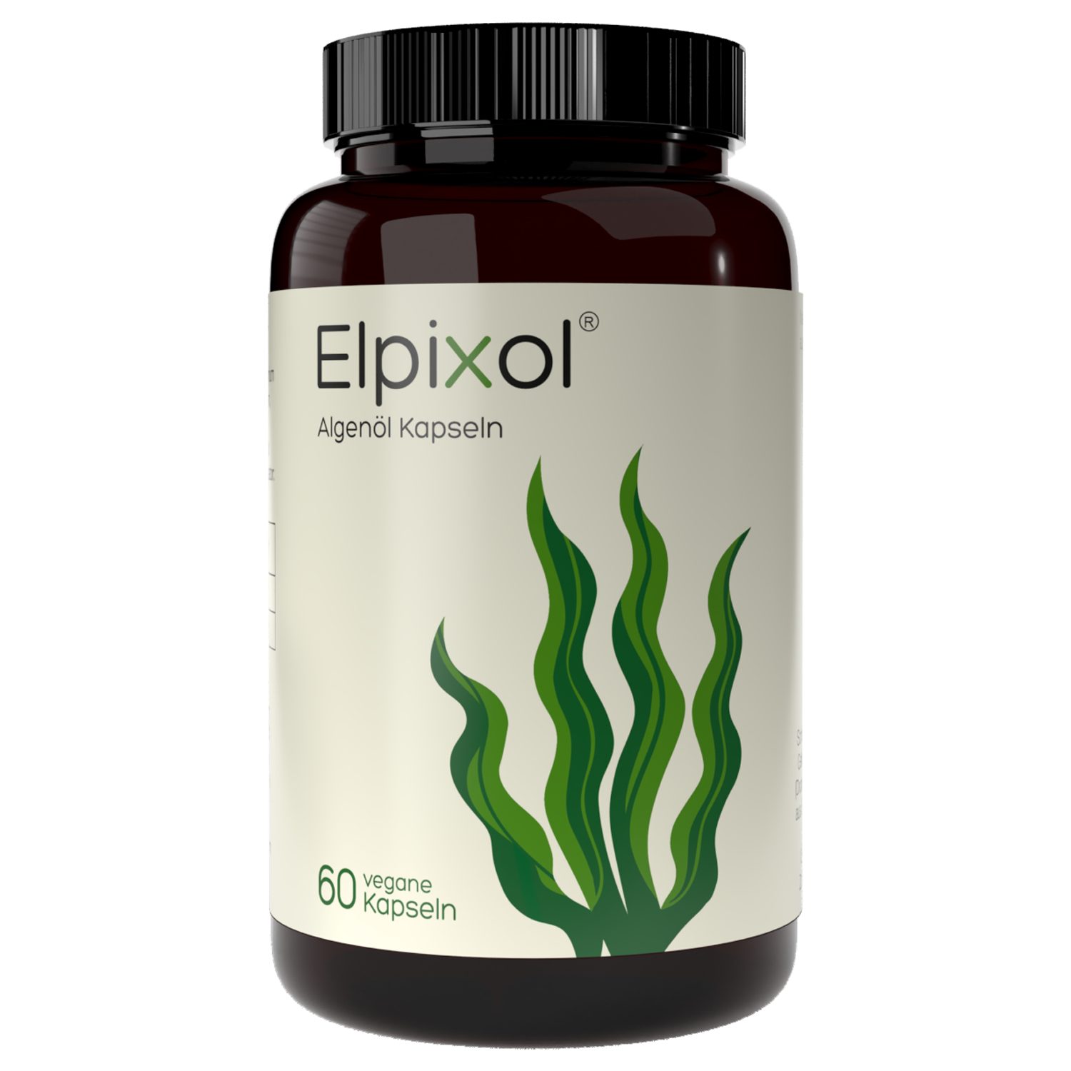Elpixol® Algenöl Kapseln reich an essentiellen Omega-3-, -6- und -9-Fettsäuren Weichkapseln, mit 500 mg EPA + DHA – für Sehkraft, Gehirn- und Herzfunktion à 60 St., 63 g