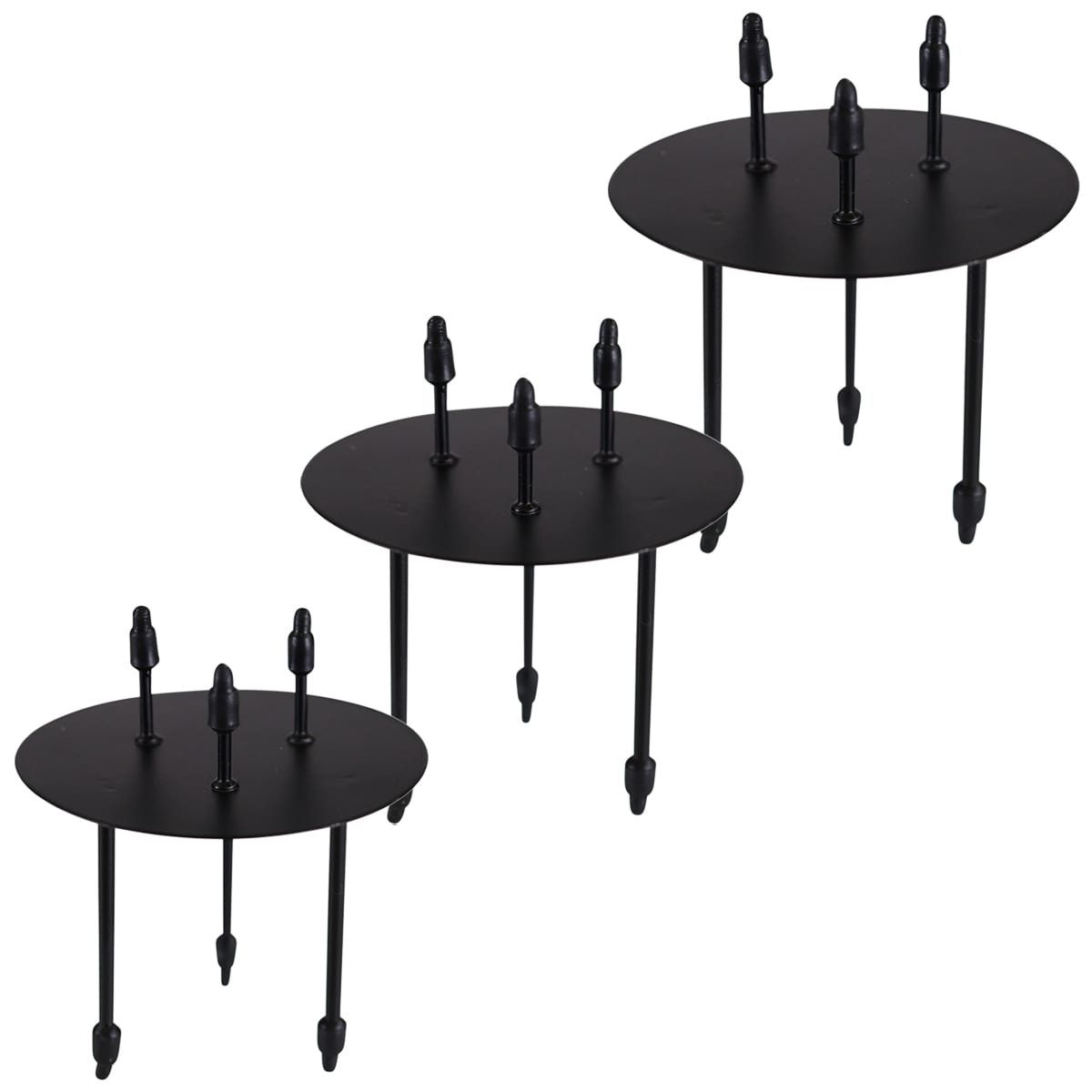 matches21 HOME & HOBBY Kerzenhalter Metall Kerzen-Stecker 4er Set schwarz S günstig online kaufen