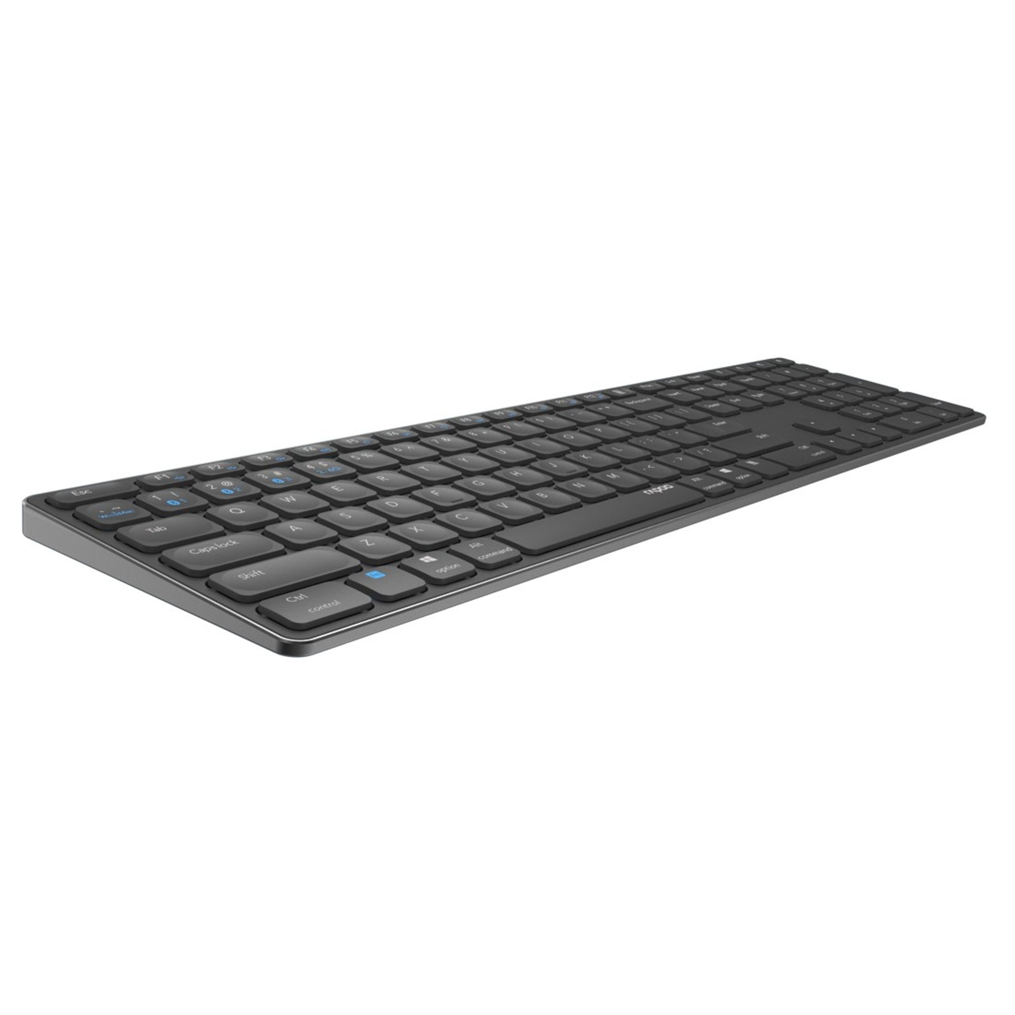 Rapoo E9800M, kabellos, QWERTZ, Grau Wireless-Tastatur