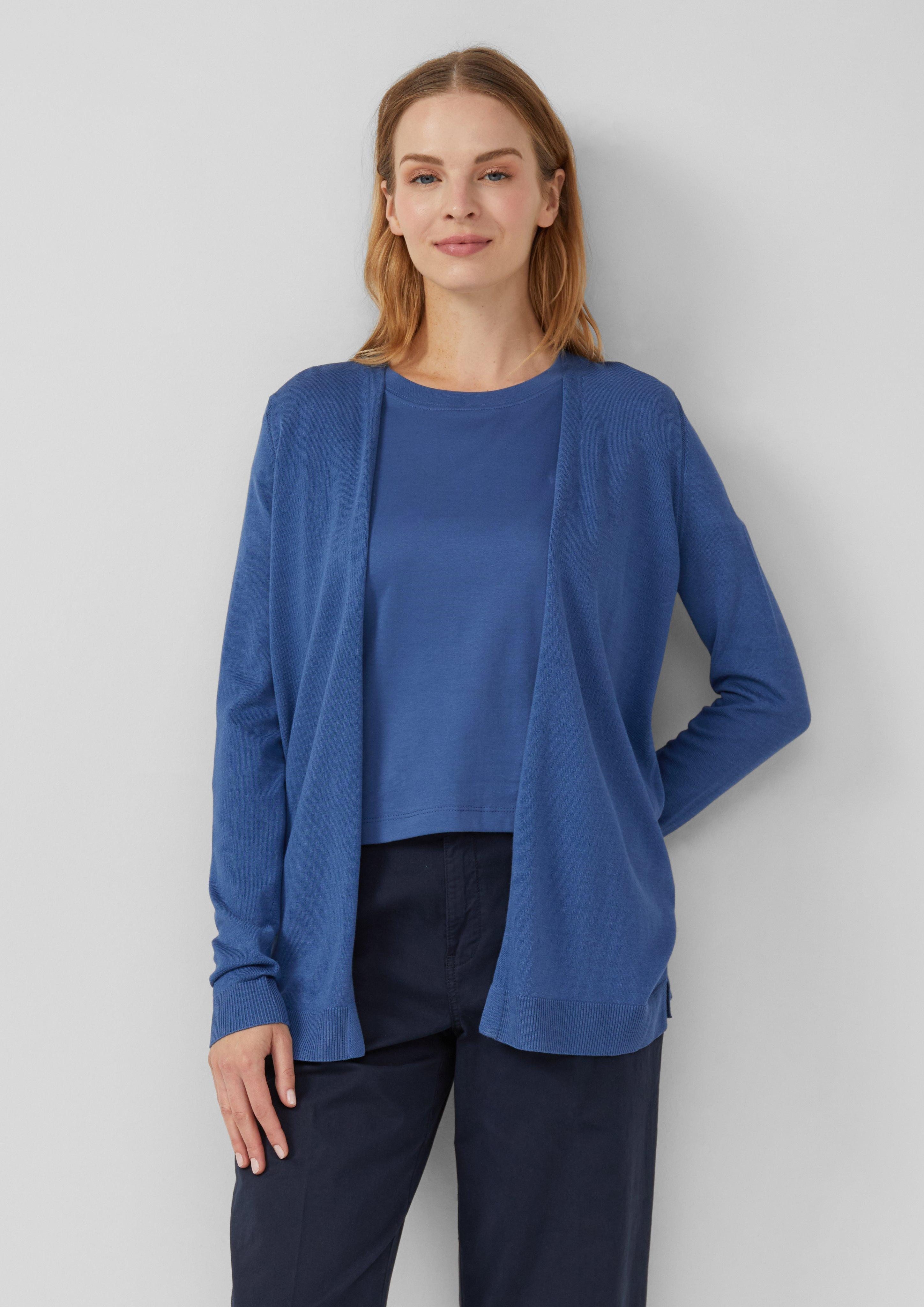 s.Oliver Strickjacke Cardigan aus Viskose-Baumwoll-Mix günstig online kaufen