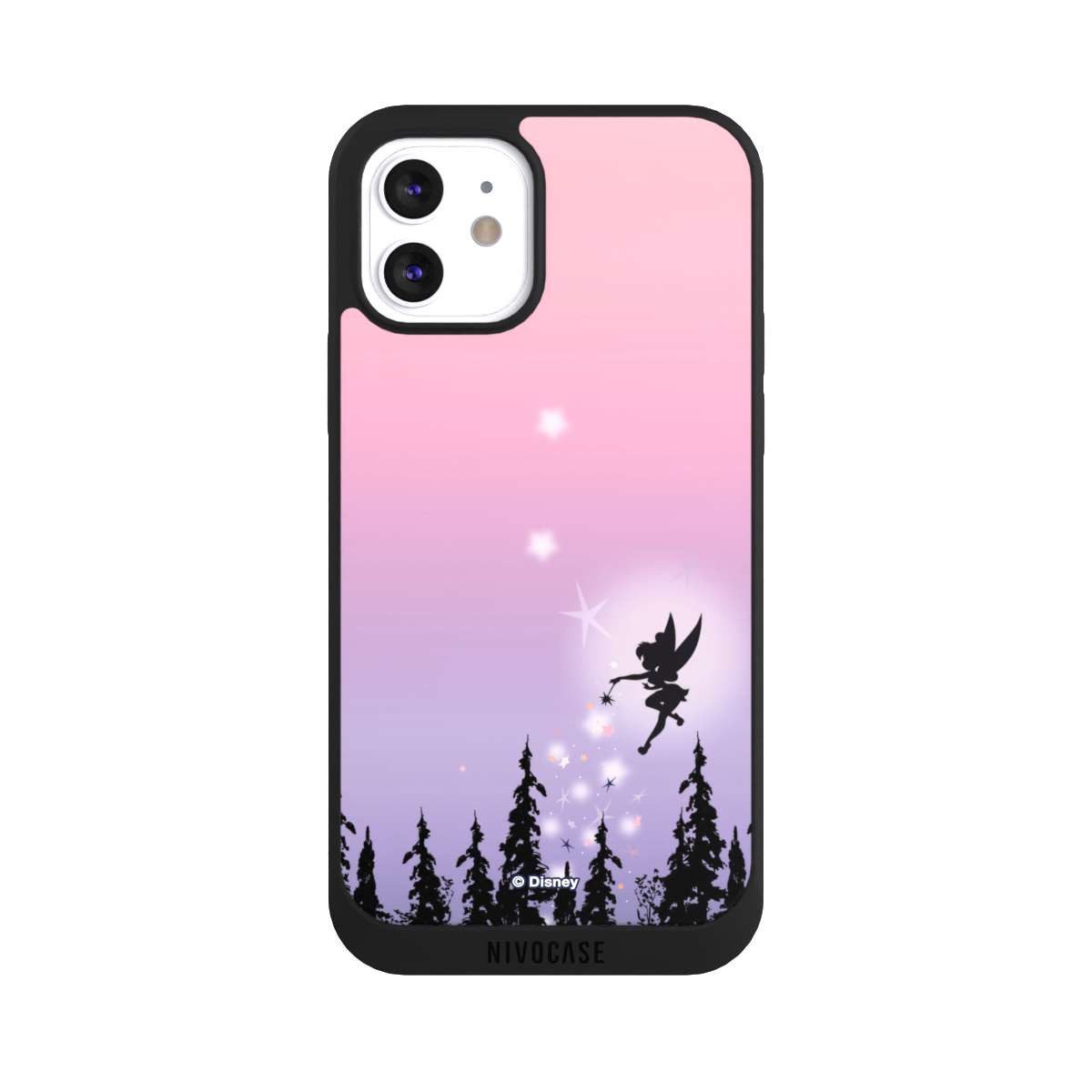 NIVOCASE Handyhülle Disney Tinkerbell Offizielles Lizenzprodukt Tinker Bell Woods, Apple iPhone 12 Handyhülle Hülle NIVOpure Case Schwarz