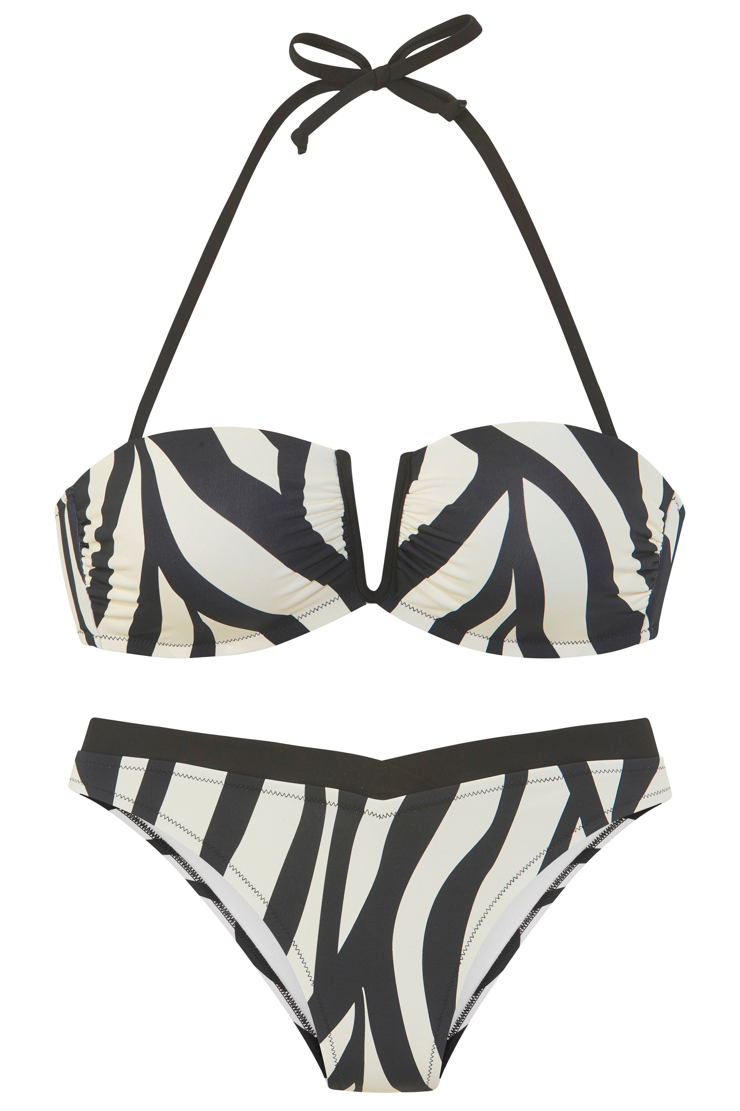 French Connection Bandeau-Bikini Louise V-förmige Schnalle zwischen den Cup günstig online kaufen