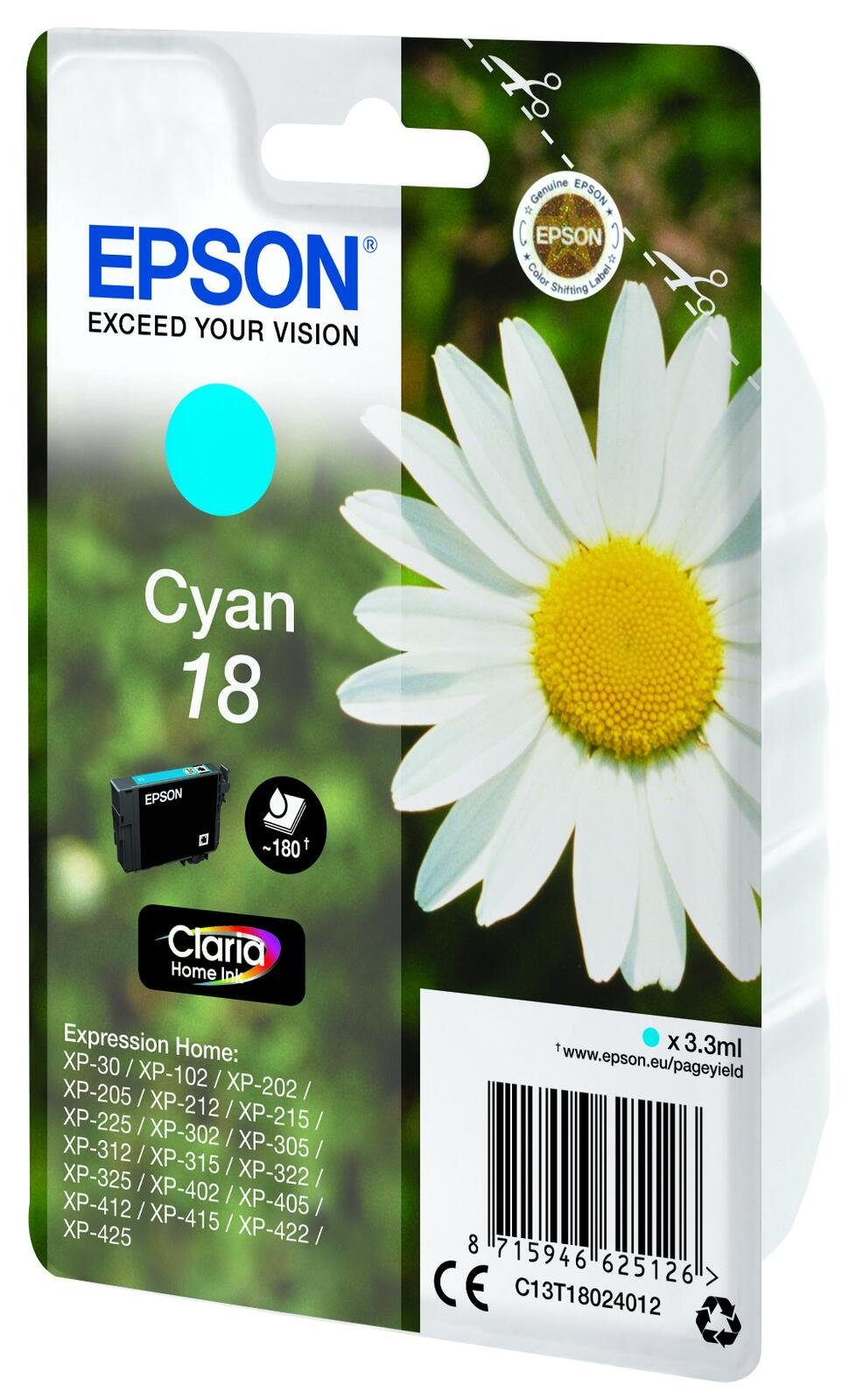 Thumbnail - Epson Epson 18 Gänseblümchen Druckerpatrone cyan Tintenpatrone
