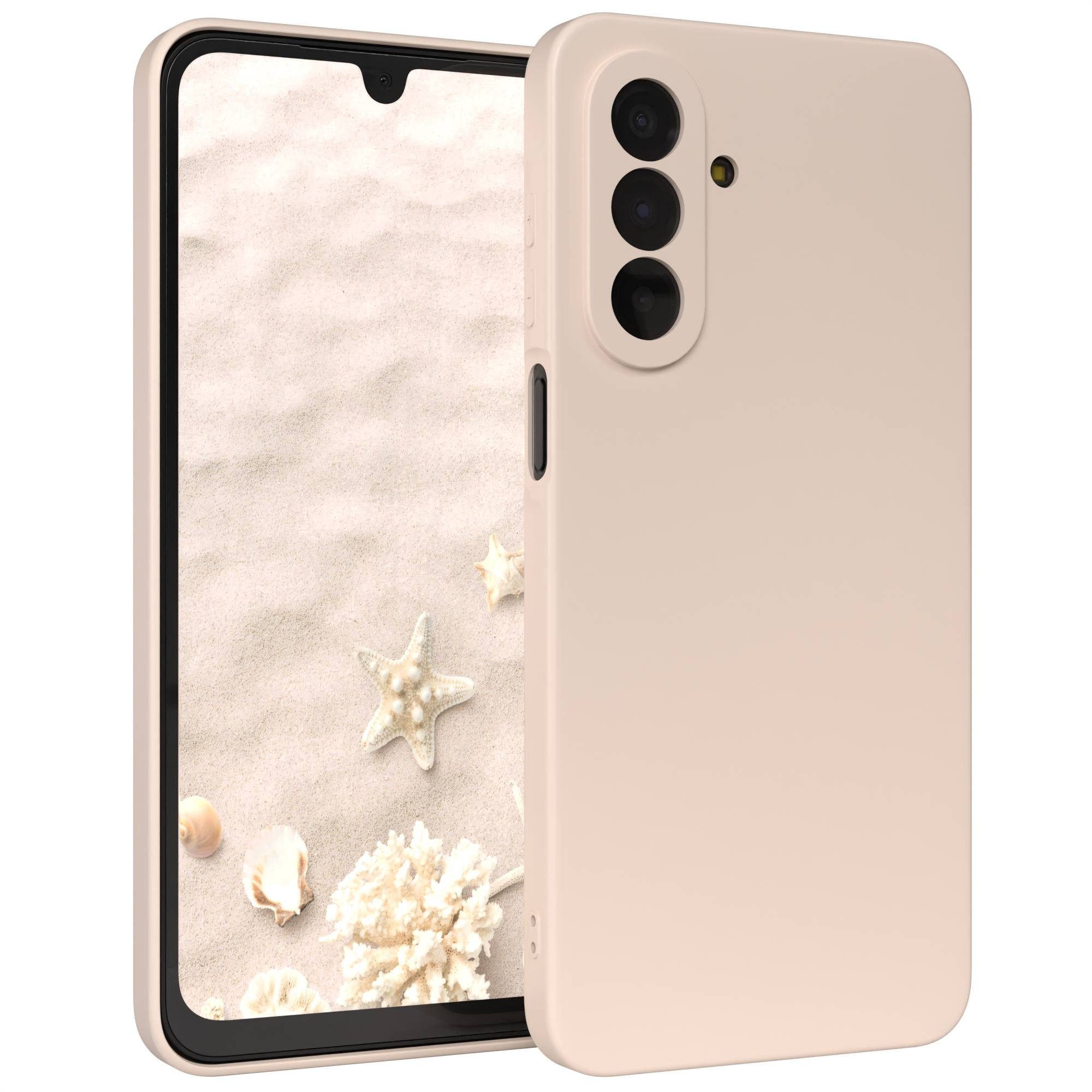 EAZY CASE Handyhülle TPU Hülle für Samsung Galaxy A17 6,7 Zoll, Bumper Case Matt Slimcover Silikonschutzhülle elastisch Taupe / Beige