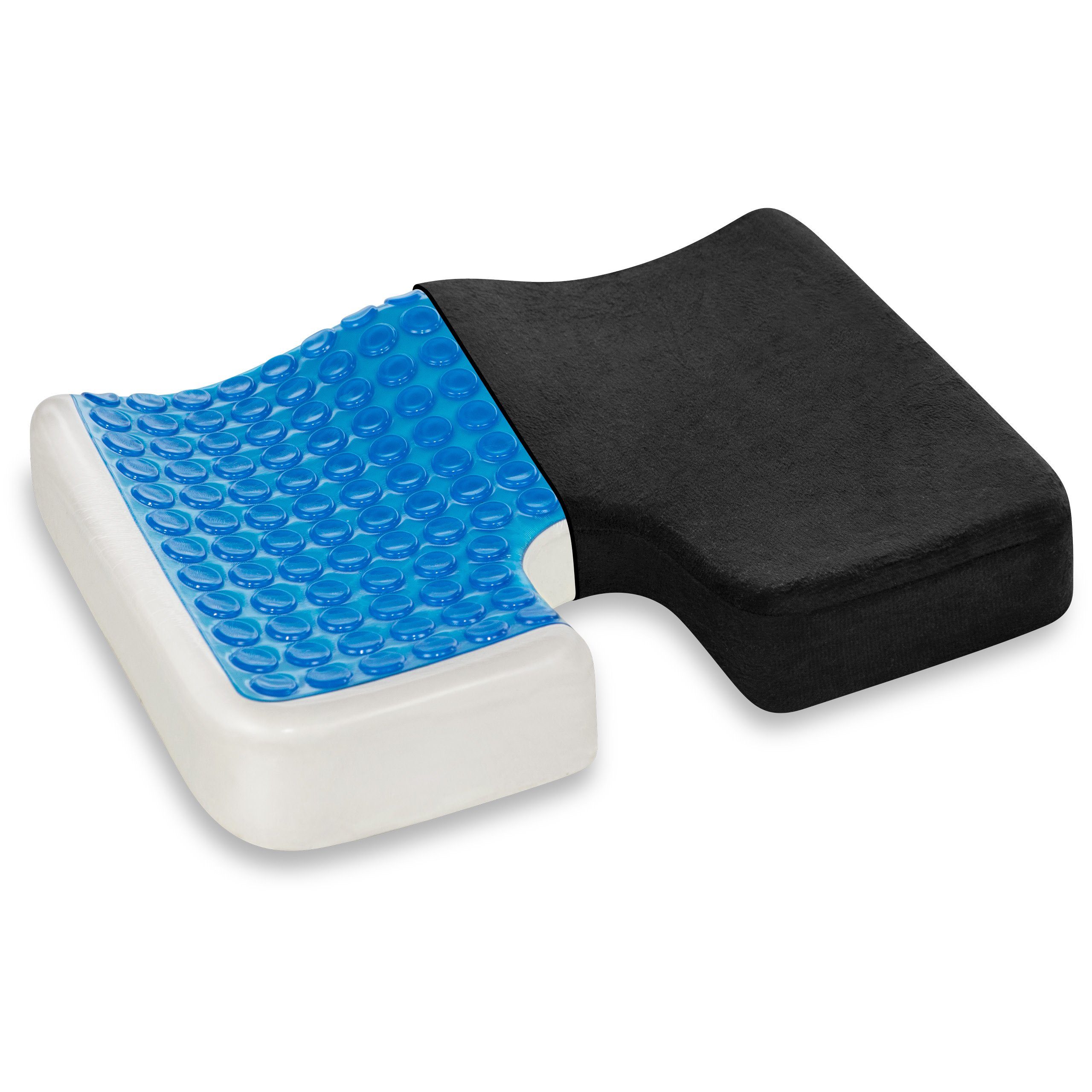 Vitabo Steißbeinkissen ergonomisches Sitzkissen, Steißbein-Kissen, Gel-Schicht (Schwarz), 1-tlg.