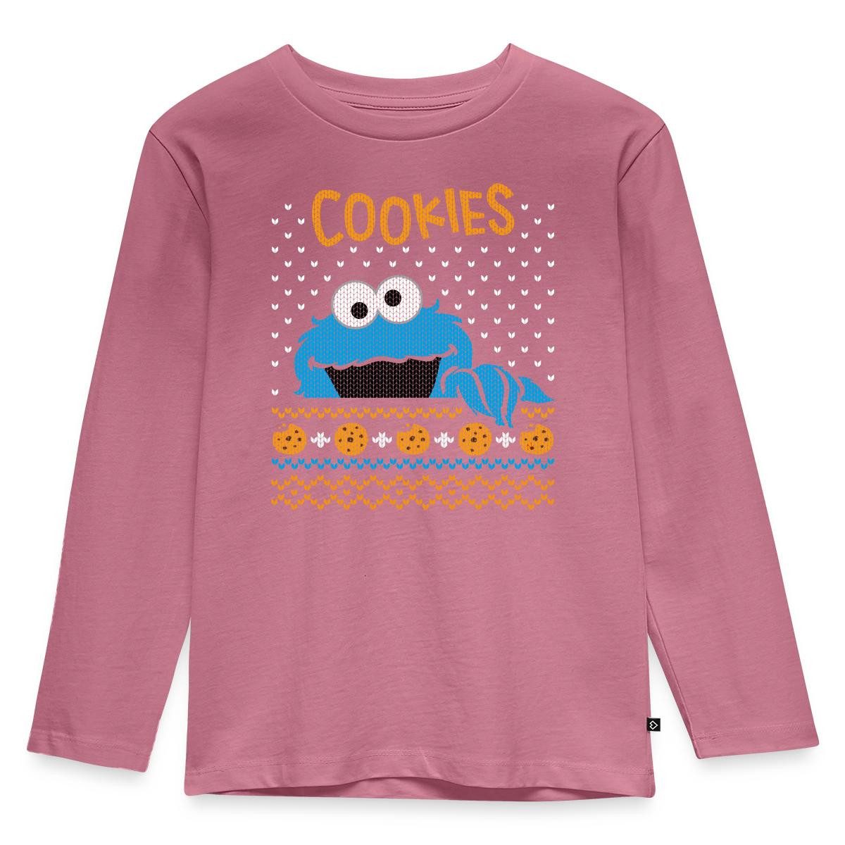 T-Shirt Sesamstraße Krümelmonster Ugly Xmas Kinder Premium Langarmshirt