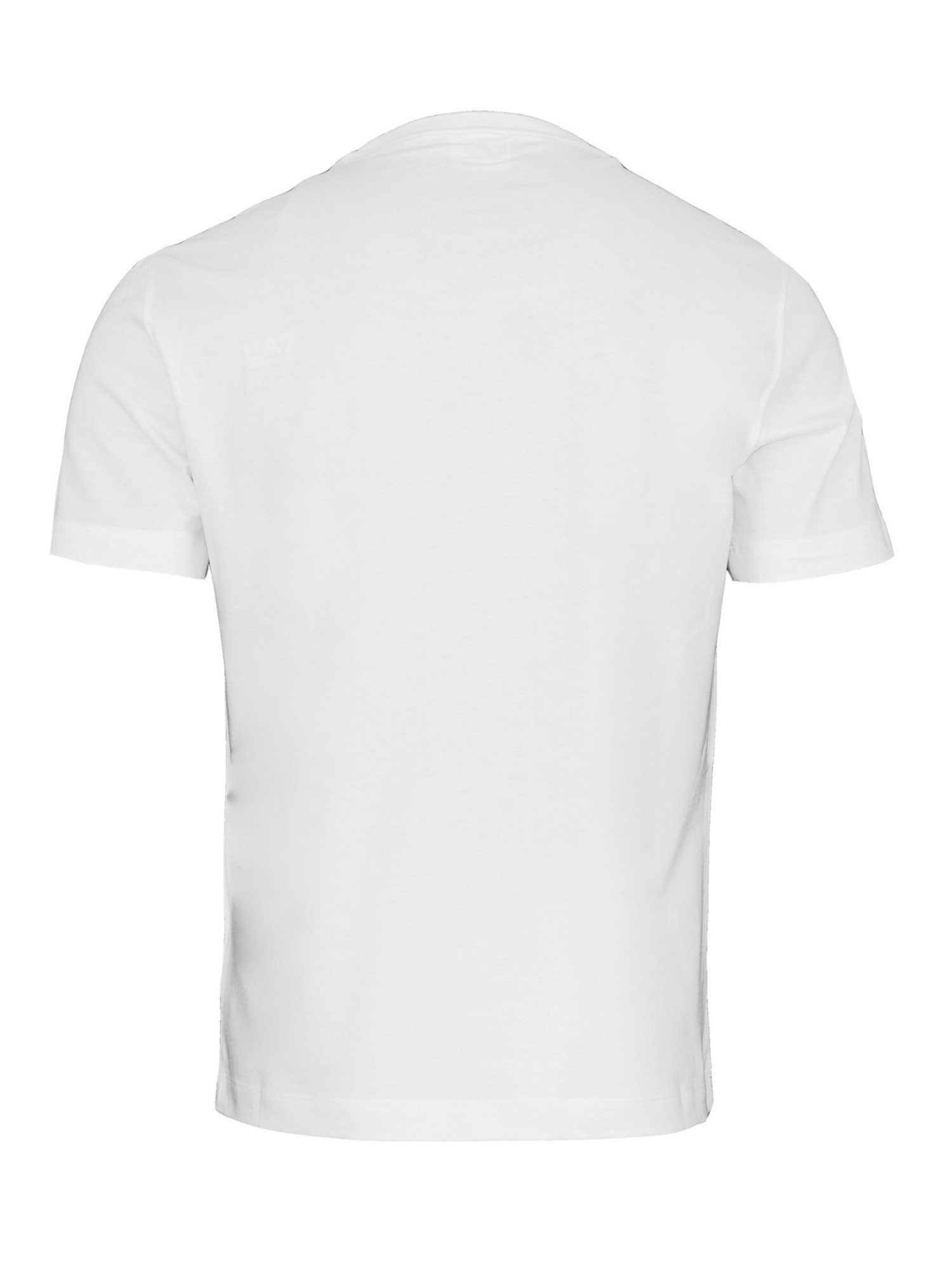 Emporio Rundhalsausschnitt Armani Tee (1-tlg) Logo Shirt weiss T-Shirt mit