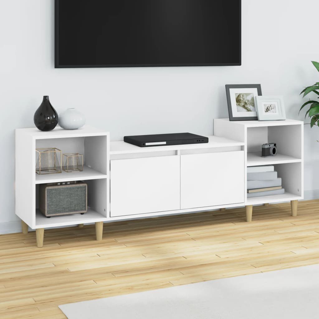 Weiß Holzwerkstoff cm TV-Schrank 160x35x55 furnicato