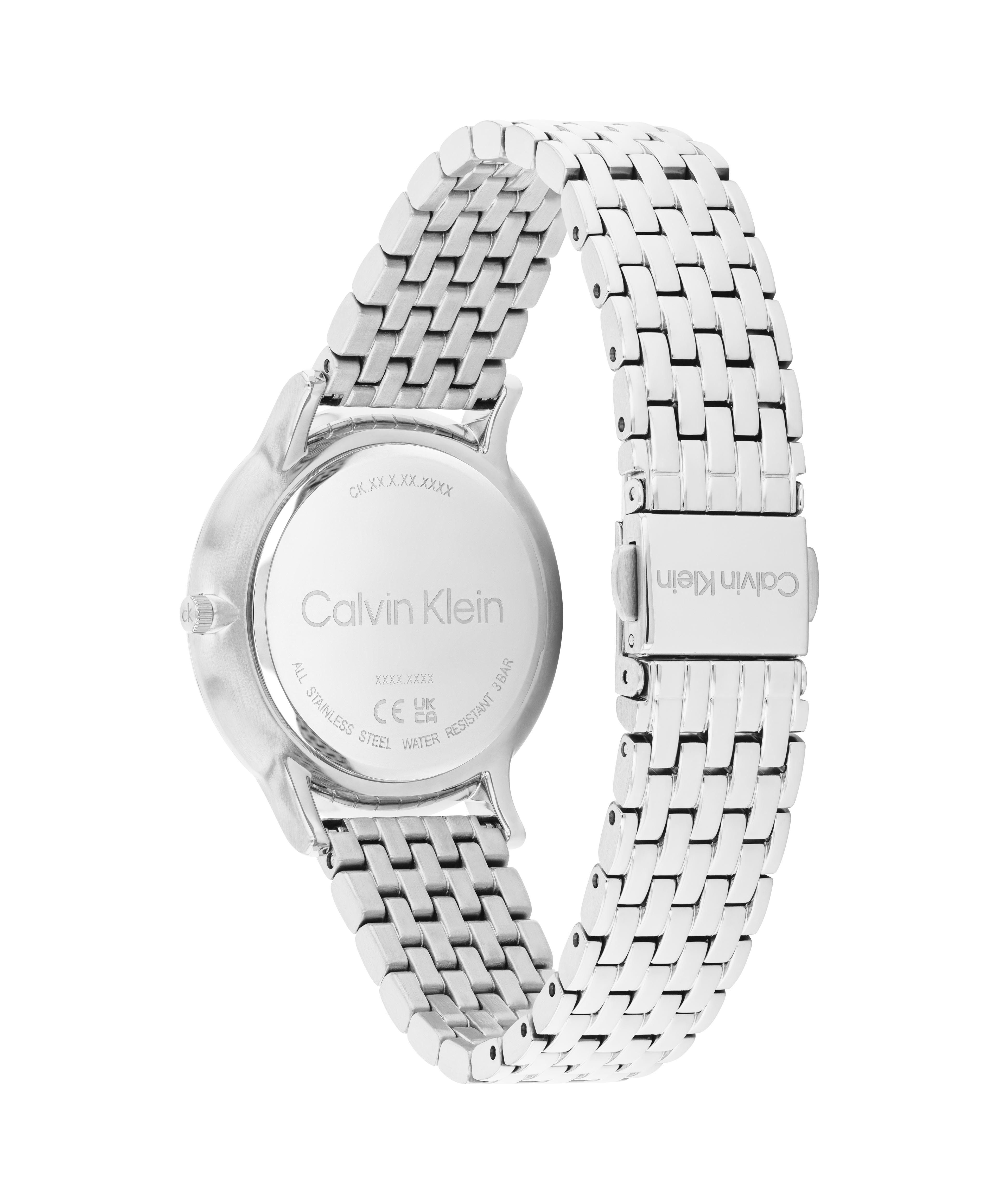 Calvin Klein Quarzuhr Luxe 25100169, Armbanduhr, Damenuhr, Edelstahlarmband, analog
