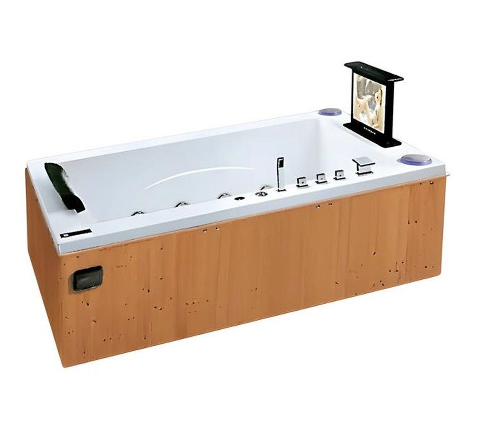 Xlmoebel Whirlpool-Badewanne XLMOEBEL Hydromassagewanne freistehend in elegantem Braun, Made in Europa