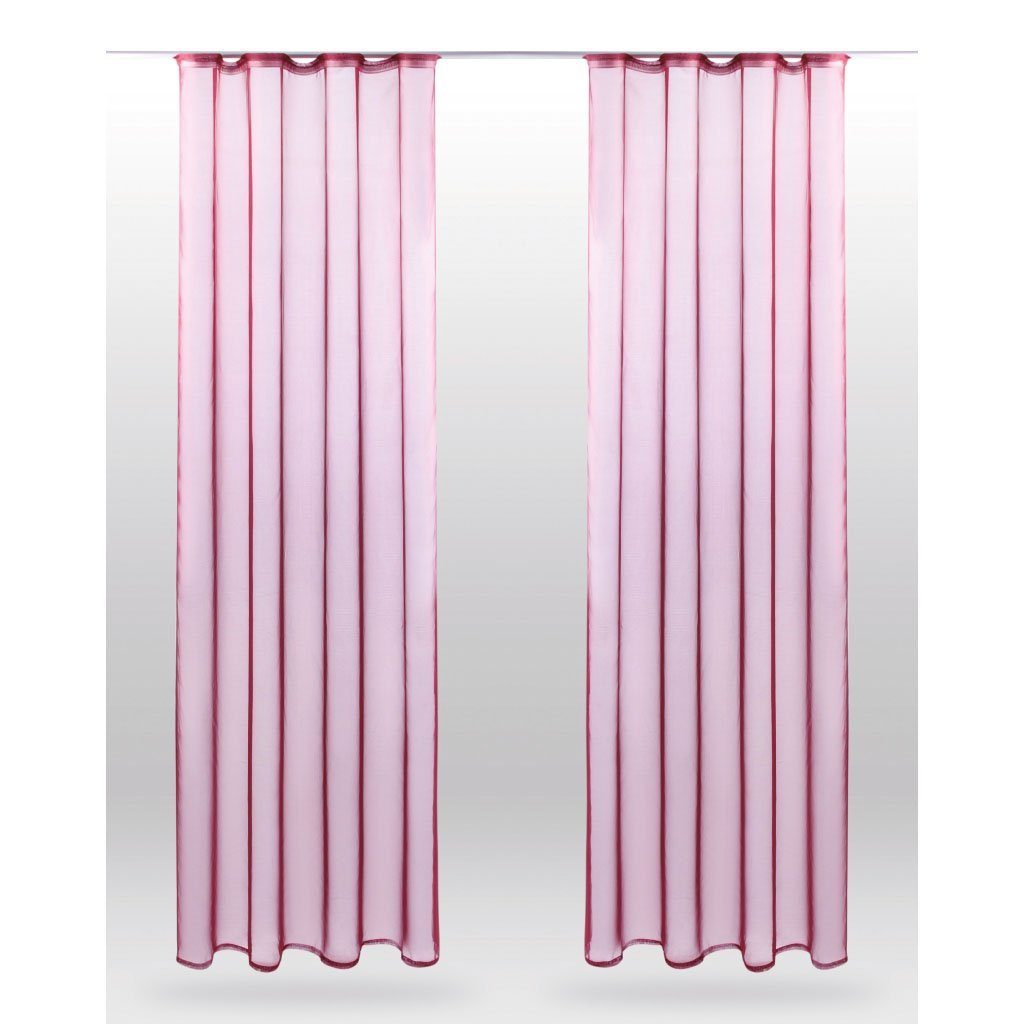 Bestlivings Vorhang (2 St), Kräuselband, transparent, Voile, Gardinenset "Transparent" mit Universalband