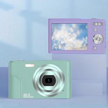 HIYORI Kompakte 48MP Digitalkamera mit 16x Zoom und HD-Display Kompaktkamera (Leichtes, vielfältiges Design für studentische Fotografie)