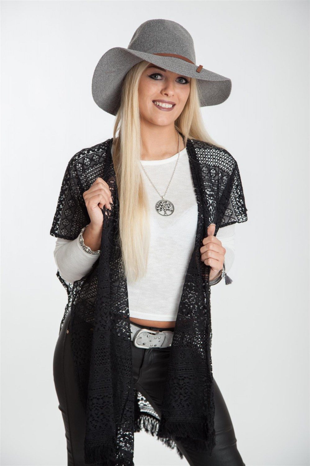 styleBREAKER Fedora Fedora Knautschhut mit Zierband (1-St)