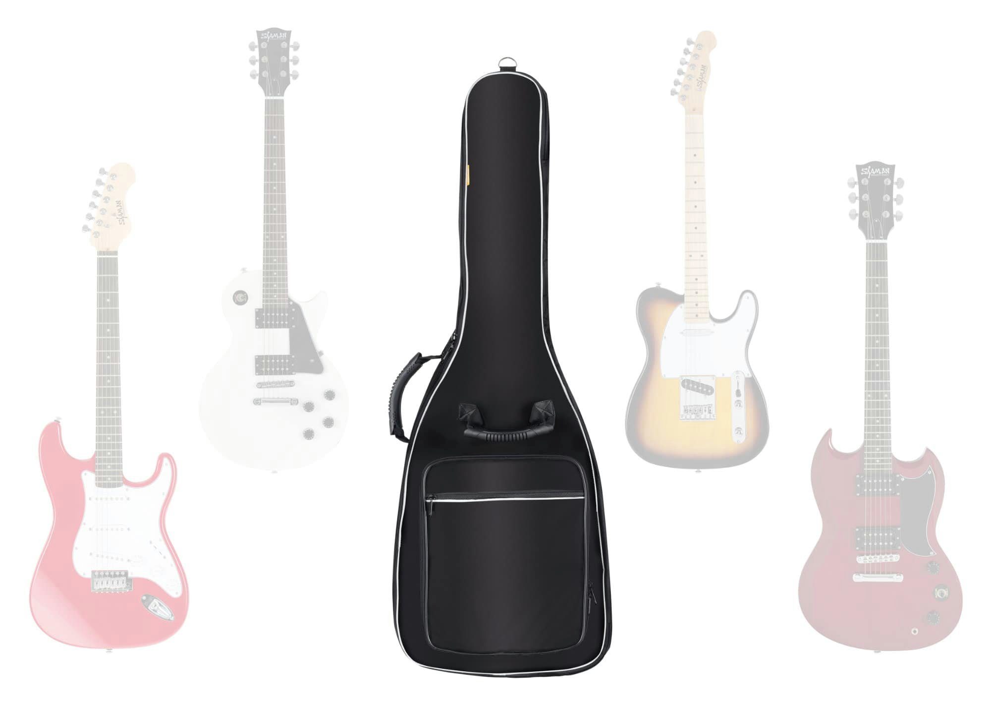 Noten/Zubehör), ergonomische, Ecobag E-Gitarrentasche (Gigbag für weicher Tragegriffe verstärkte Polsterung, 2 Gitarrentasche Fronttaschen mit 2 inkl. McGrey