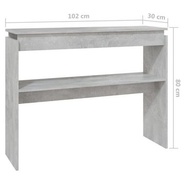 furnicato Beistelltisch Konsolentisch Betongrau 102x30x80 cm Holzwerkstoff