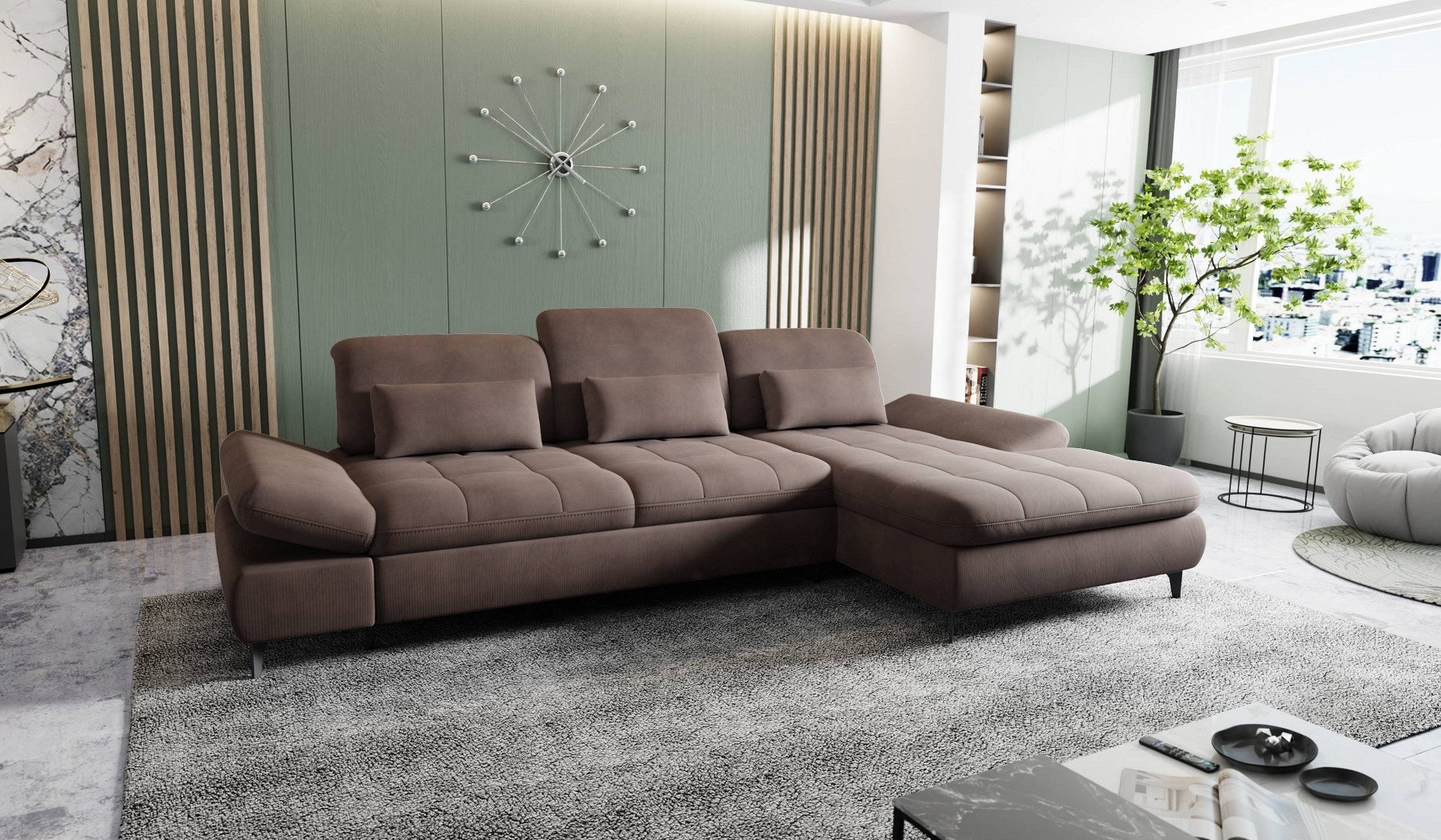 Hygger Möbelhaus Ecksofa „Nola“ L-Form mit günstig online kaufen