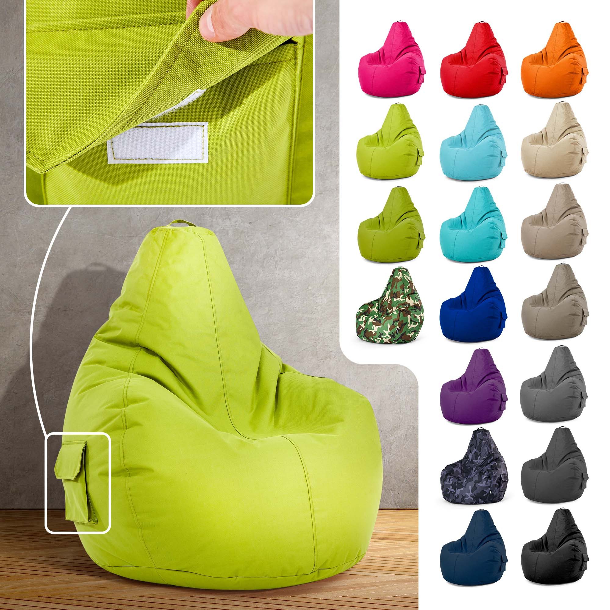Green Bean Sitzsack Gaming Sitzsack Lounge Chair Cozy (Sitzsack mit Rückenlehne 80x70x90cm - Gaming Chair mit 230L EPS-Perlen Füllung, Kuschelig Weich Waschbar), Bean Bag Bodenkissen Lounge Sitzhocker Relax-Sessel Gamer Gamingstuhl