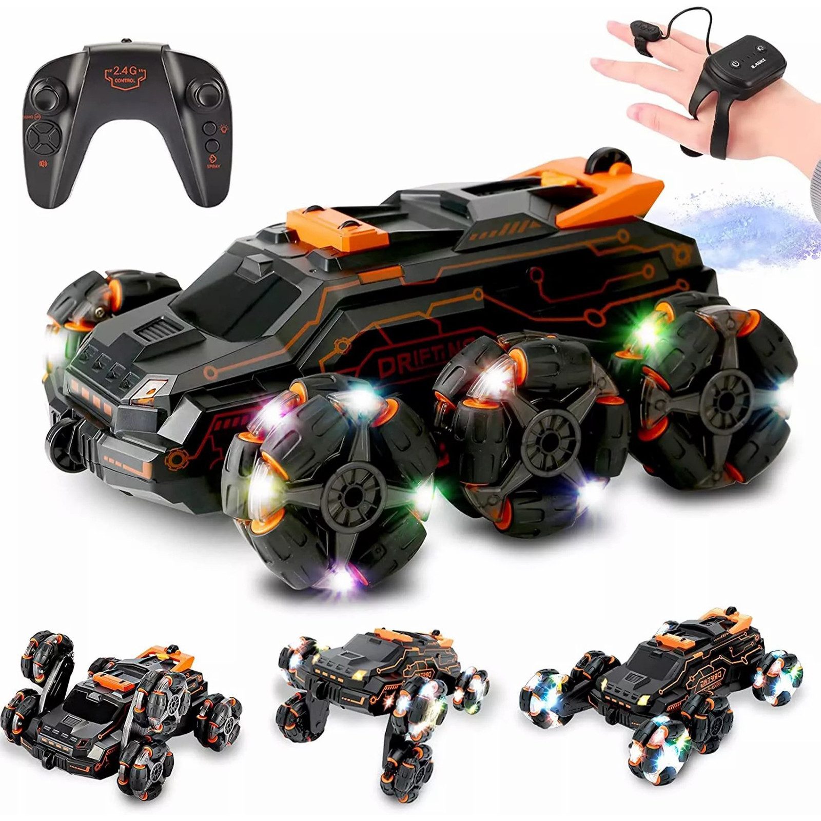 RC-Auto 6-Rad Kinder Stuntauto Ferngesteuertes Auto Offroadfahrzeug