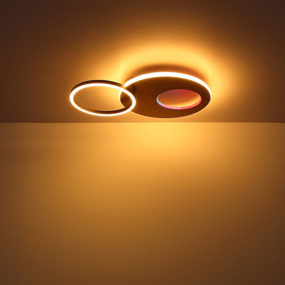 Schlafzimmerlampe LED Dimmbar Farbwechsler Deckenleuchte RGB Deckenleuchte, Globo LED