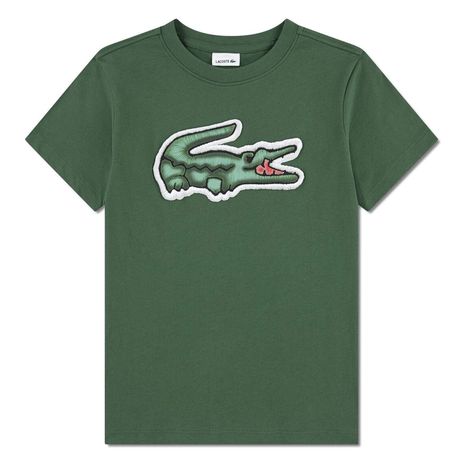 Lacoste T-Shirt LACOSTE Kids T-Shirt „Big Croc“ – grün
