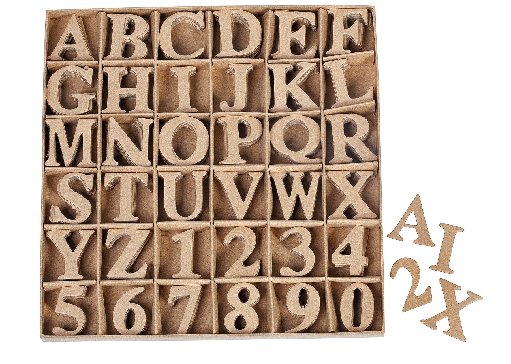 VBS XXL Декоративные буквы Buchstaben- und Zahlensortiment, 4 cm hoch