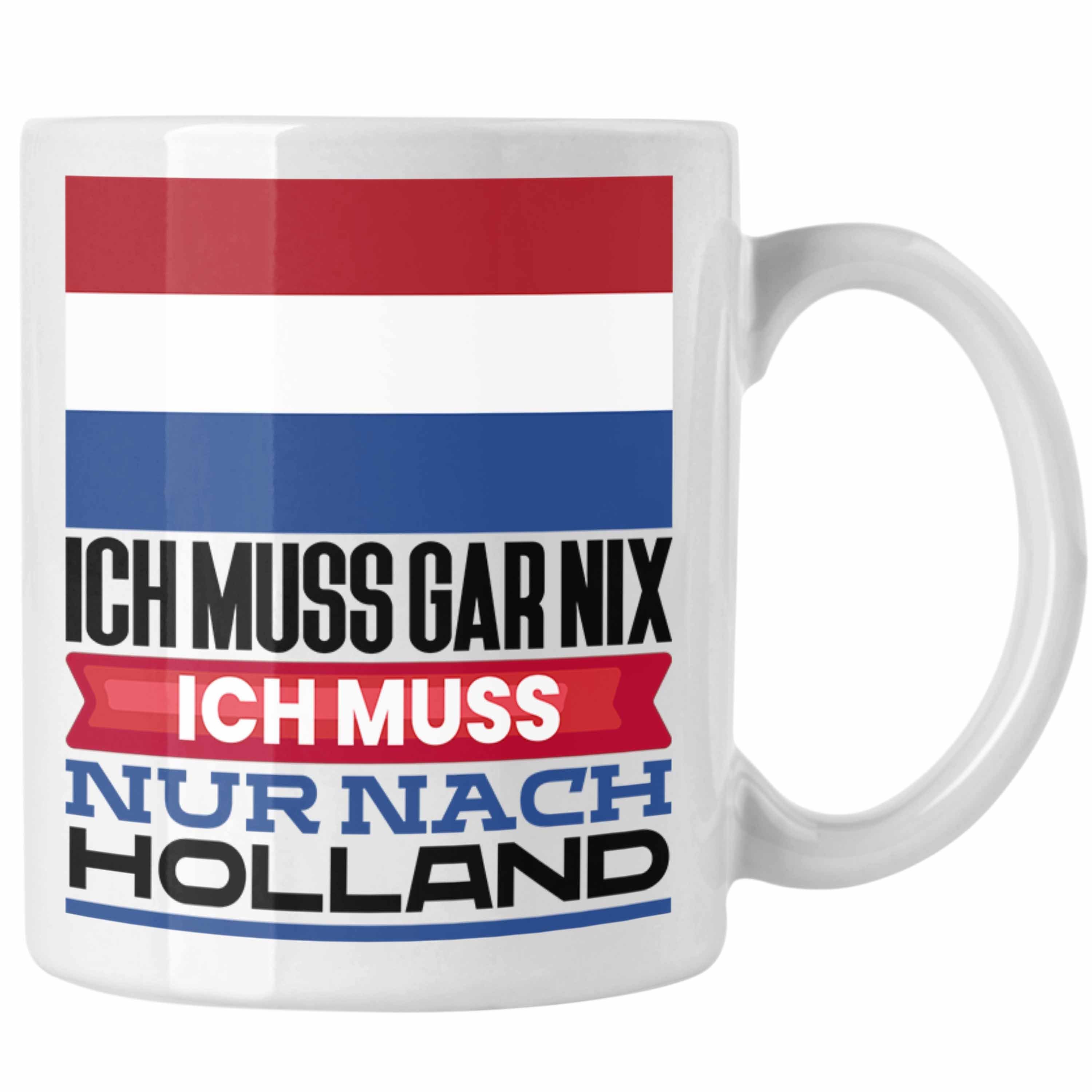 Trendation Tasse Holland Tasse Geschenk für Holländer Geburtstag Urlaub Geschenkidee Ic Weiss