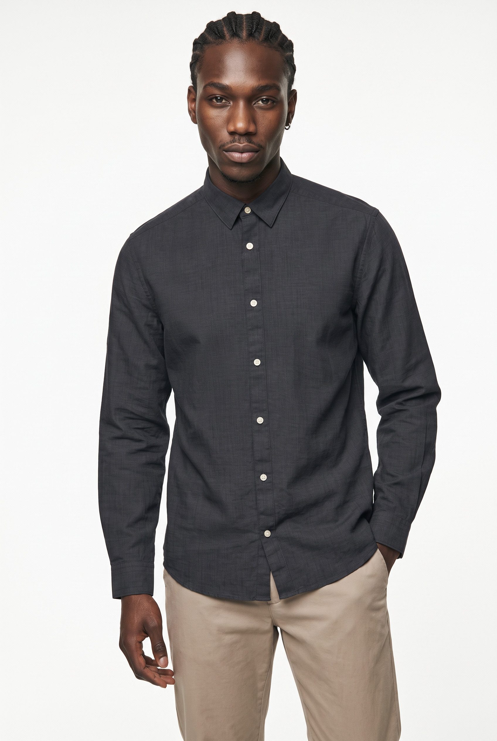 ONLY & SONS Langarmhemd ONSCANTLEY LIFE LS SOLID LINEN SHIR OTL