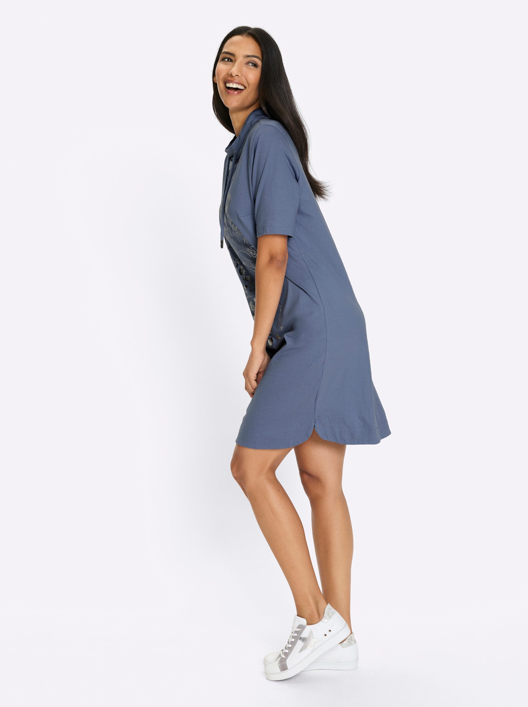 Sieh an! Jerseykleid Jersey-Kleid Kurzarm